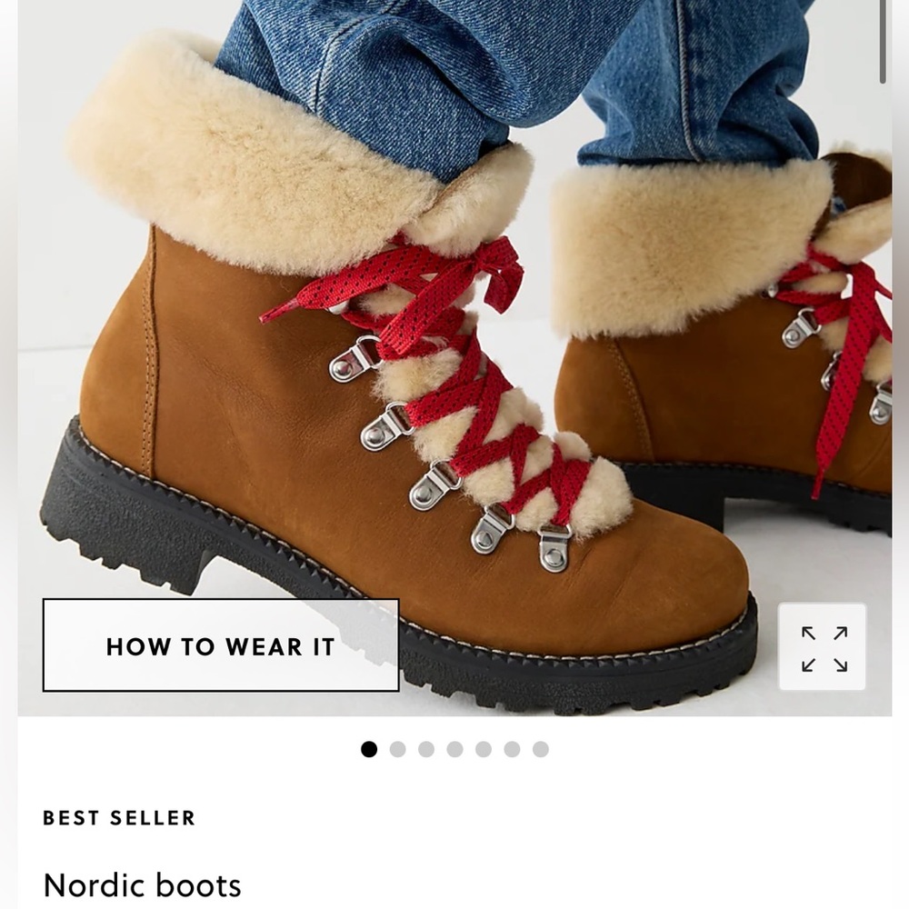 J Crew Nordic Boots Glazed Pecan 9